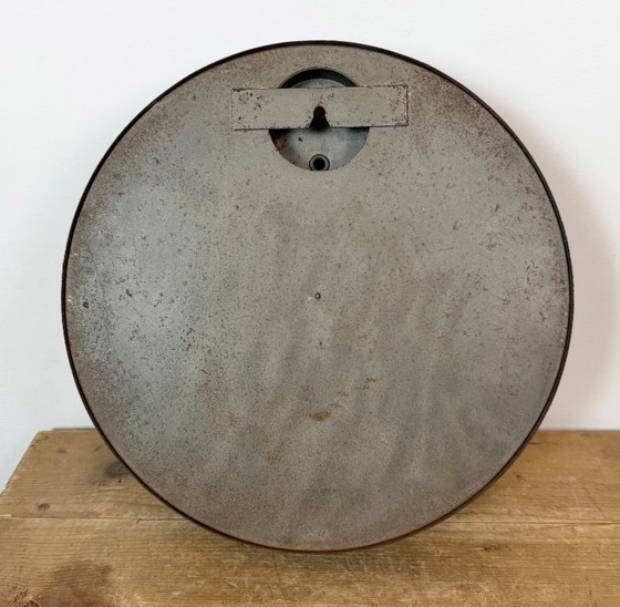 Orologio da parete industriale nero di fabbrica IBM, anni '50 – Vetro, Ferro (photo 15 of 18)