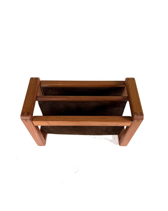 Image 1 of Vintage teak magazine basket, Salling stolefabrik, 1970s