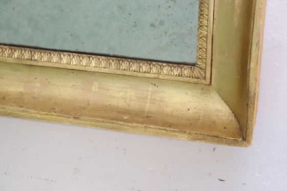 Image 1 of Antieke wandspiegel in verguld hout, Italië begin 19e eeuw