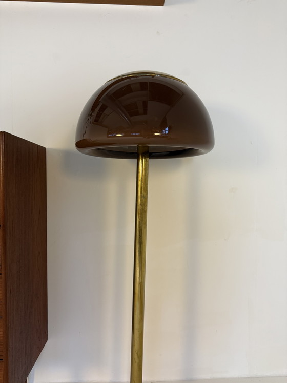 Image 1 of Lampada da terra vintage a fungo in ottone, Cosack Leuchten '70