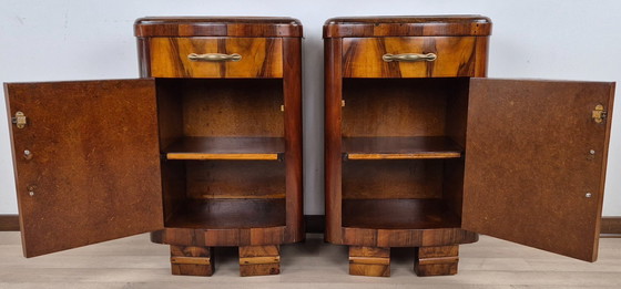 Image 1 of Mesitas de noche Art Déco Emiliani de 1928