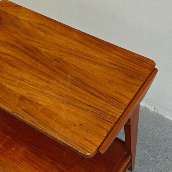Image 1 of Vintage teak bijzettafel / audiomeubel