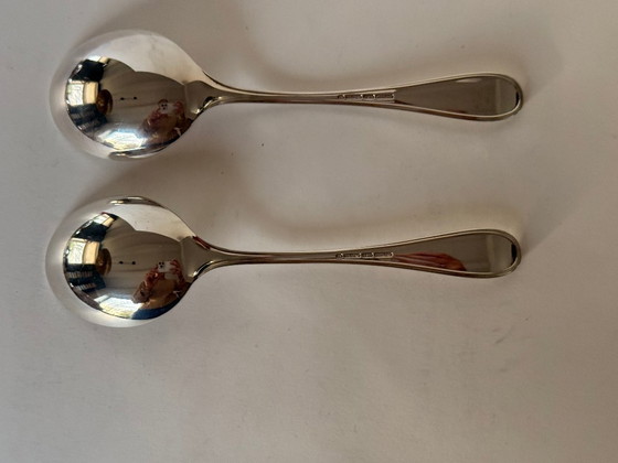 Image 1 of Service de table suédois Faden en argent massif Wilkens, composé de 16 pièces.