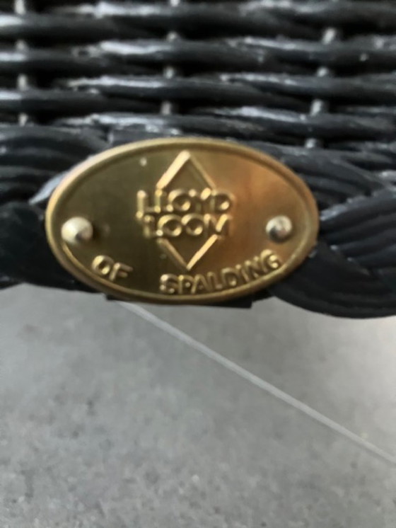 Image 1 of 2 sillones Lloyd Loom negros con cojín