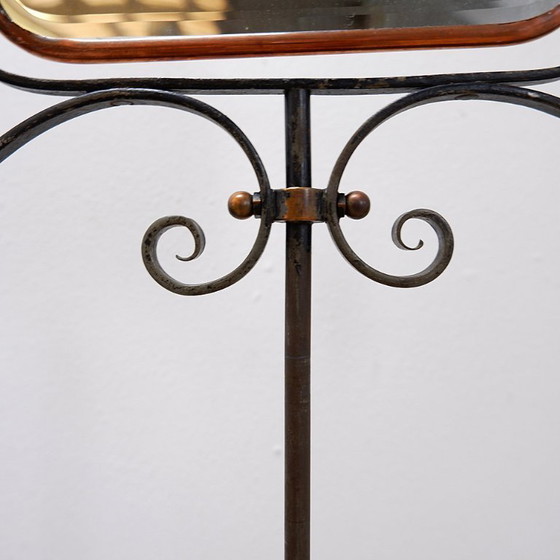 Image 1 of French barber's mirror from the 1930s
