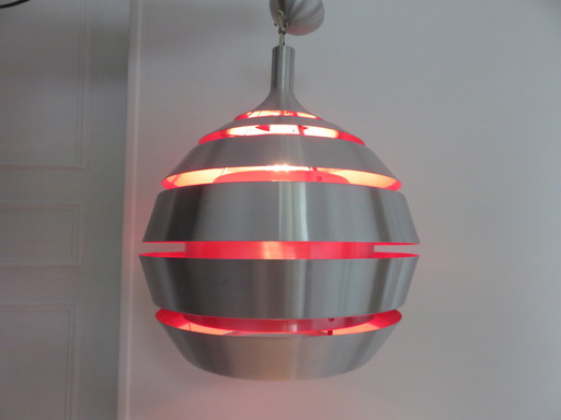 Xxl Scandinavian Hanging Lamp In Brushed Aluminium