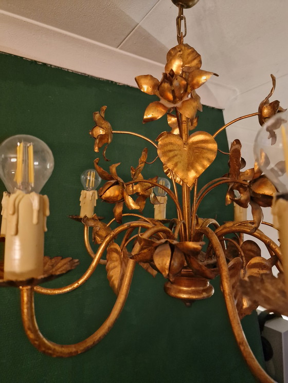 Image 1 of mid-eeuwse hanglamp Hollywood Regency-stijl