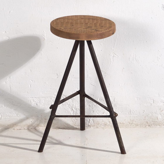 Sgabello rotondo in stile industriale (c.1960) #1 – Sgabelli, Iron, Industrieel (photo 7 of 16)