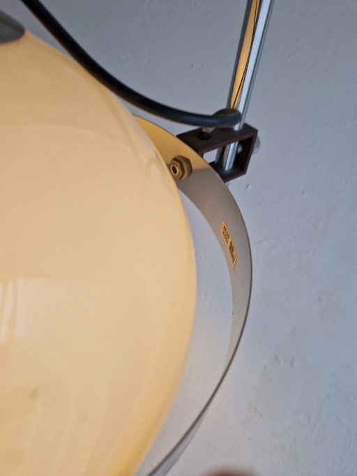 Vintage booglamp chroom mushroom Dijkstra design