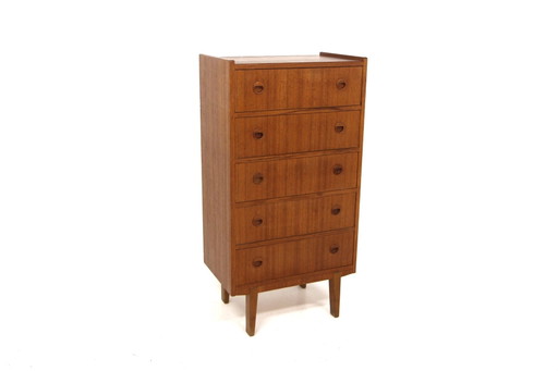 Scandinavian Teak Tallboy Chest of Drawers, Denmark, 1960