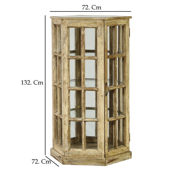 Sechseckige Vitrine CASE – Glas, Metall (photo 2 of 9)