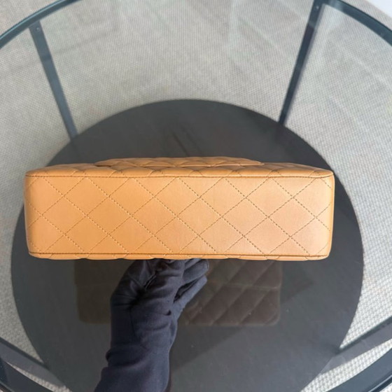 Image 1 of Chanel Chanel Classic Flap Medium - 25CM Quilted Lambskin Caramel Silver Hardware Series 19