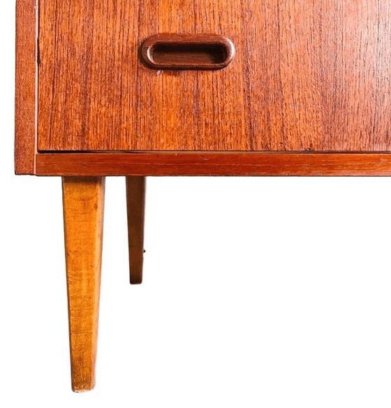 Image 1 of Vintage Egon Ostergaard deens design mid-century roltop secretaire kast bureau 1960's
