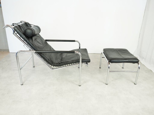 Gabrielle Mucchi Zanotta Genni Lounge Chair Ottoman Vintage