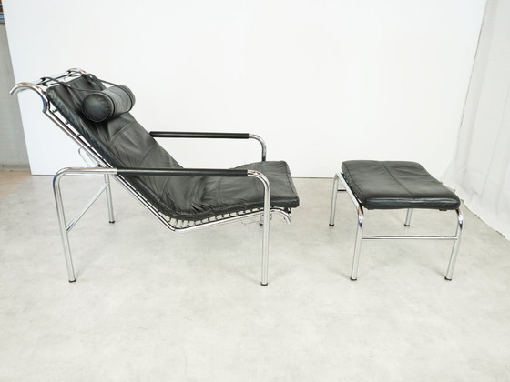 Image 1 of Gabrielle Mucchi Zanotta Genni Lounge Chair Ottoman Vintage