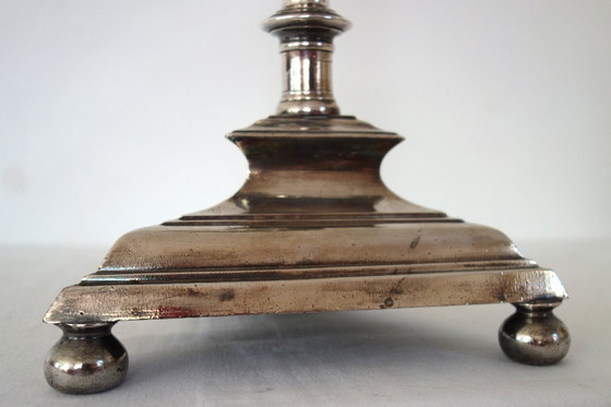 Image 1 of Kerzenhalter aus versilberter Bronze, 19. Jahrhundert, Frankreich
