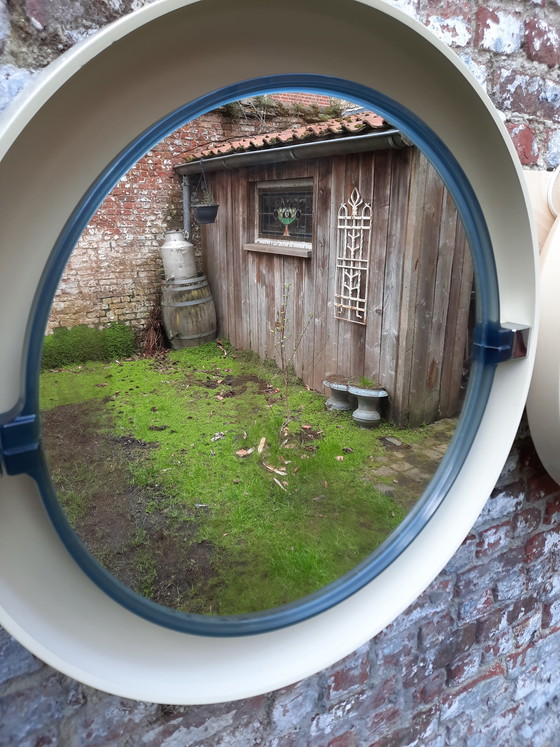 Image 1 of 2 miroirs Allibert avec éclairage intégré, années 1970.