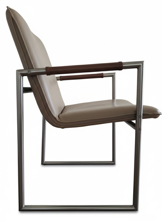 Image 1 of Chaises de salle à manger en cuir véritable - excellente qualité - lot de 6