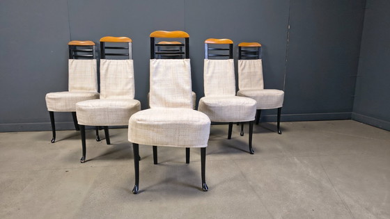 Image 1 of Vintage eetkamerstoelen van Giorgetti, jaren 70.