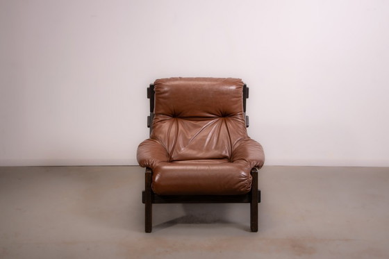 Image 1 of Divano e poltrona brutalisti olandesi disegnati da Gerard Van den Berg per Montis. Circa 1980