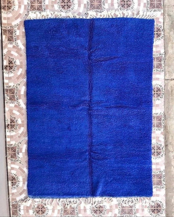 Authentiek tapijt van puur wol, traditioneel Majorelle-blauw, 150/250 cm – Alberto Bazzani (photo 9 of 9)