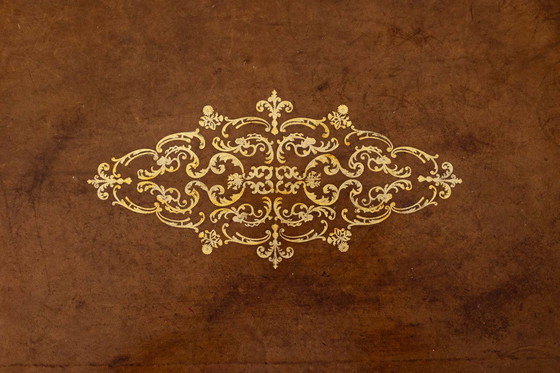 Image 1 of Bureau Plat de Style Louis XV à Décor de Scènes Lacustres, Circa 1800