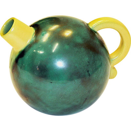 Théière vintage modèle 323 en céramique émaillée par Upsala-Ekeby, Suède 1930