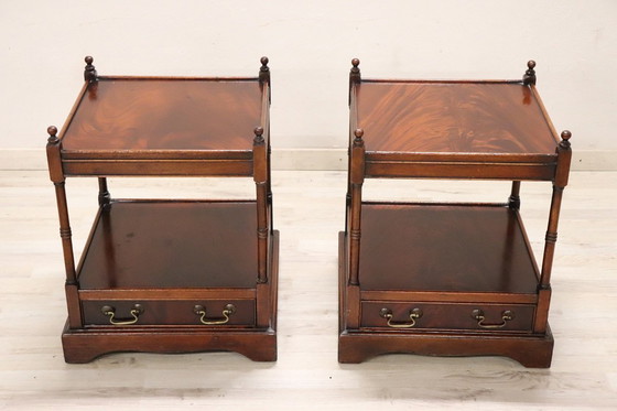 Image 1 of Wooden Nightstands, Italy 1980s Set of 2