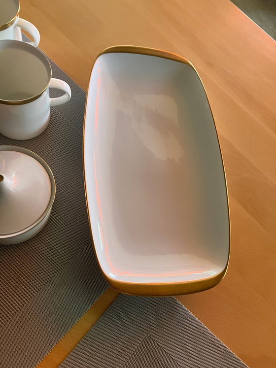 ¡Colección de porcelana Rosenthal Berlin Kurfürstendamm de Cuno Fischer! ¡Blanco/Dorado! ¡Mediados de siglo! (photo 5 of 8)