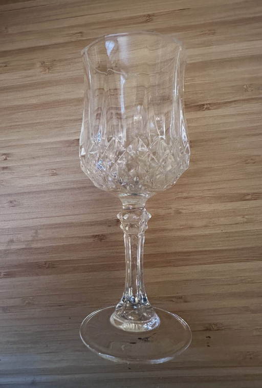 12 kleine 12cl "Longchamp" Cristal d'Arques vintage glazen
