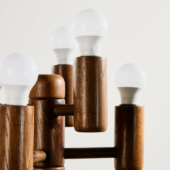 Image 1 of MK9815 Oak table lamp by Temde Leuchten