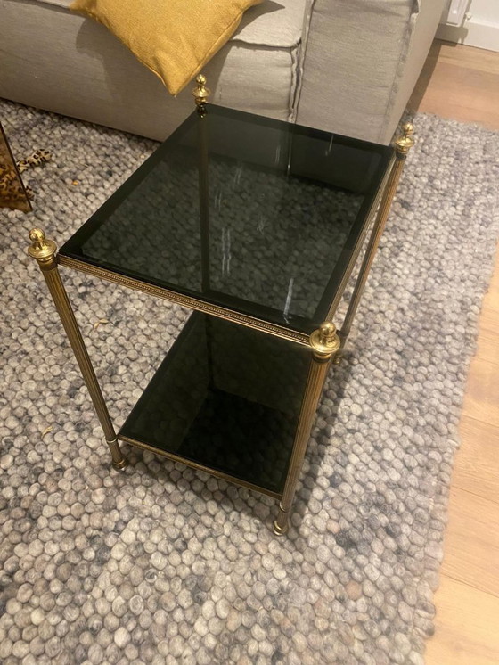 Image 1 of Table d'Appoint Bronze Style Maison Baguès Vintage 