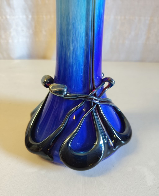 Art Nouveau style vase in Biot glass by J.M. Operto - 1980s/90s – vazen (photo 2 of 10)
