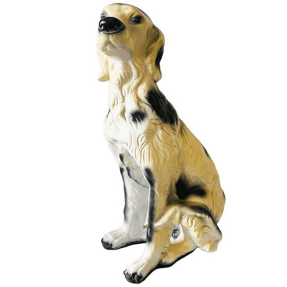 Image 1 of Vintage mid-century XL Italian dog statue English setter plaster 68 cm 1970s