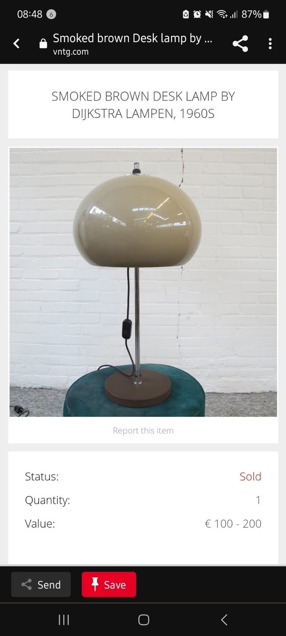 Image 1 of Dijkstra Tafellamp Jaren 60-70