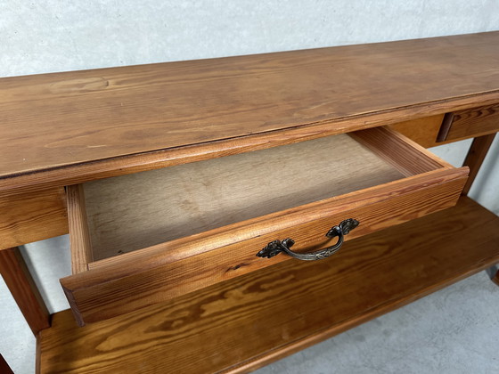Image 1 of XL Wall Table or Console - Pitchpine