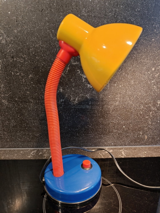 Lampe de bureau col de cygne Memphis Postmoderne Vintage Vrieland – Lampes de lecture, Metal (photo 9 of 9)