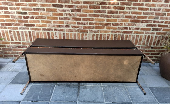 Lange Kistbank In Skaileer Jaren 70 – Bankjes, Metal, Chrome (photo 15 of 15)
