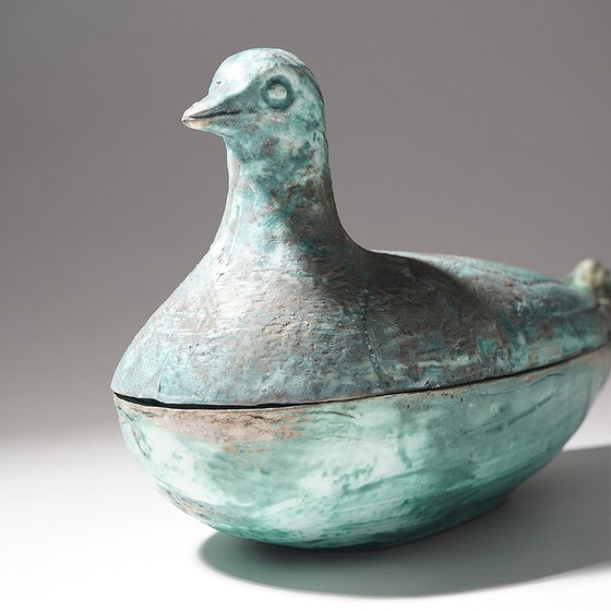Image 1 of Scatola in ceramica a forma di uccello, anni '60