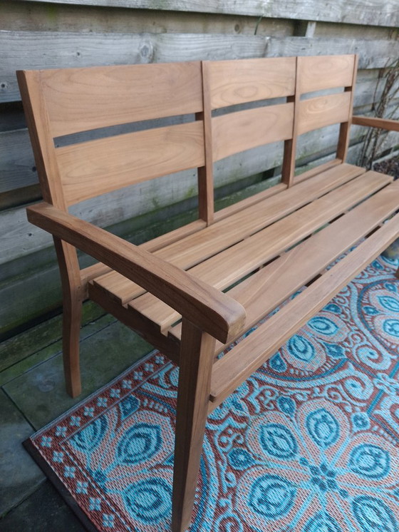 Image 1 of Banc de jardin en teck 150 cm, 3 personnes