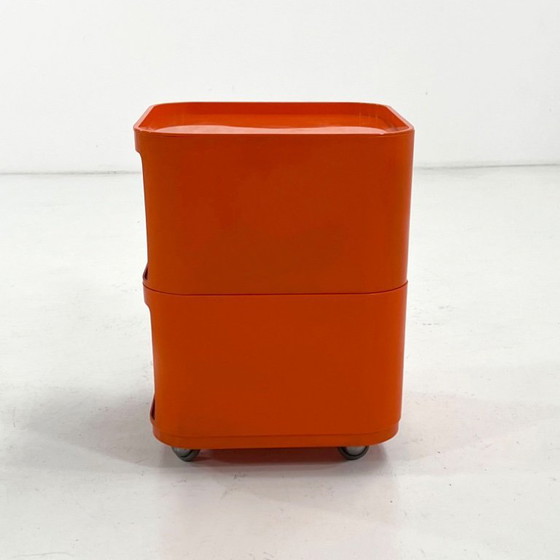Image 1 of Oranje vierkante Componibili opbergmeubel van Anna Castelli voor Kartell, jaren 70