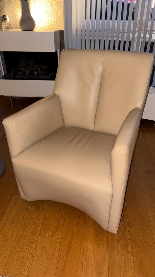 2 Fauteuils Leolux Galathea Sahel Senso cuir tout autour