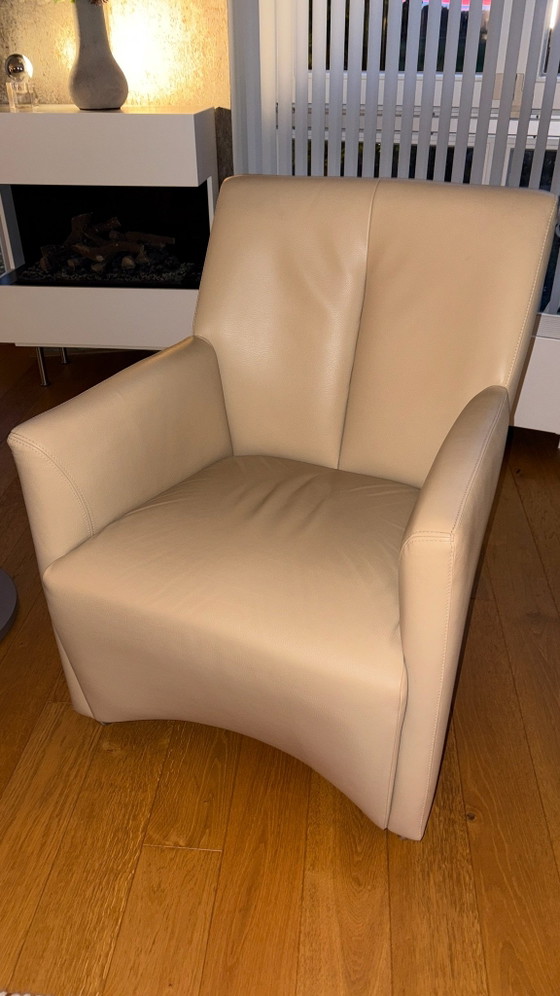 2 Leolux Galathea Sahel Senso leather Armchairs all around – Chrome (photo 4 of 5)