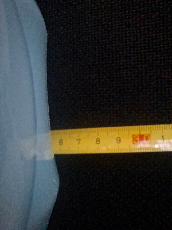 Image 1 of Lampada a sospensione vintage Art Déco con vetro blu