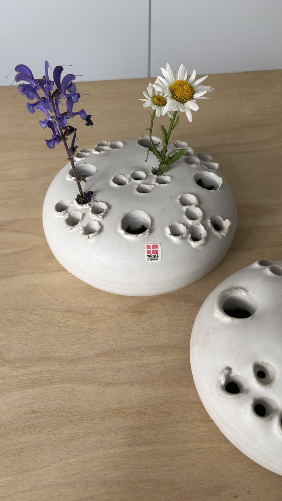 Image 1 of 2 sizes vintage Ikebana candlesticks, vases Aage Wurtz Studio, Denmark