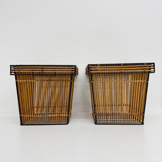 Image 1 of Set of 2 Storage Baskets by Dirk van Sliedregt for Rohé, Netherlands 1960s