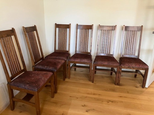 Solid cherry wood dining chairs