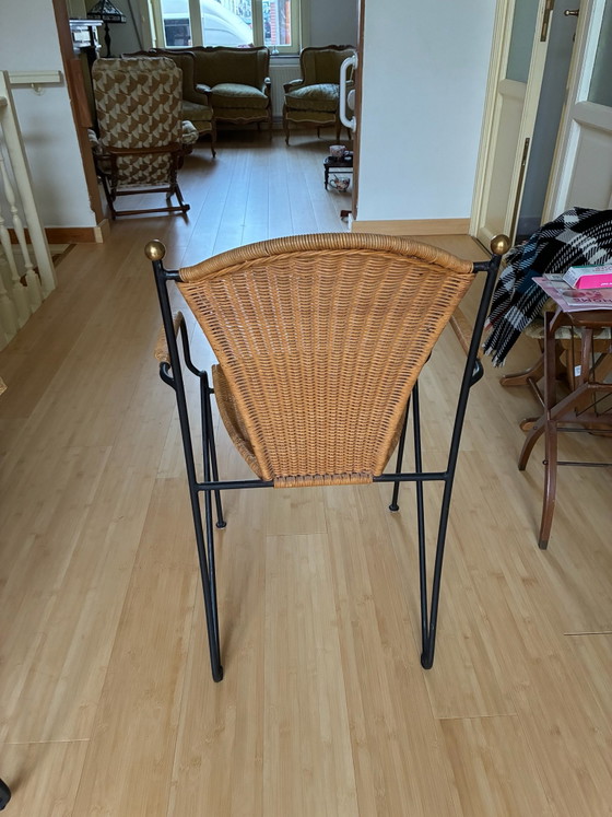 6 Frederick Weinberg armchairs – Metal, Brass (photo 2 of 8)