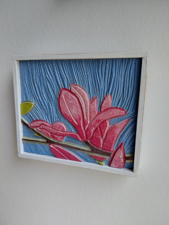 Image 1 of "Magnolia", cuadro en tres partes de Anneke Winterman