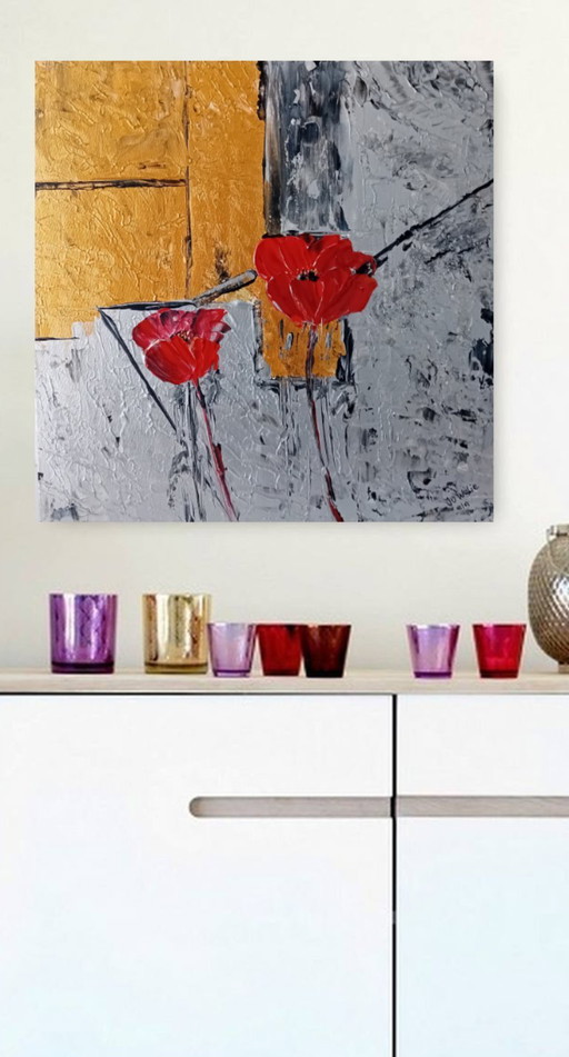 Moderne Malerei Mohnblumen